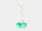 Green Glass Bead Pendulum Earrings Sterling Silver Chain and Earwires product 2